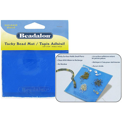 Beadalon tacky bead mat. 10.8x10.8cm (4.25x4.25). (SKU# JT218